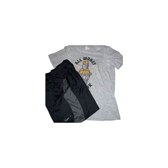 Boys Nike No Money All Bank Tee/Short Set Size Small - Picture 1 of 4